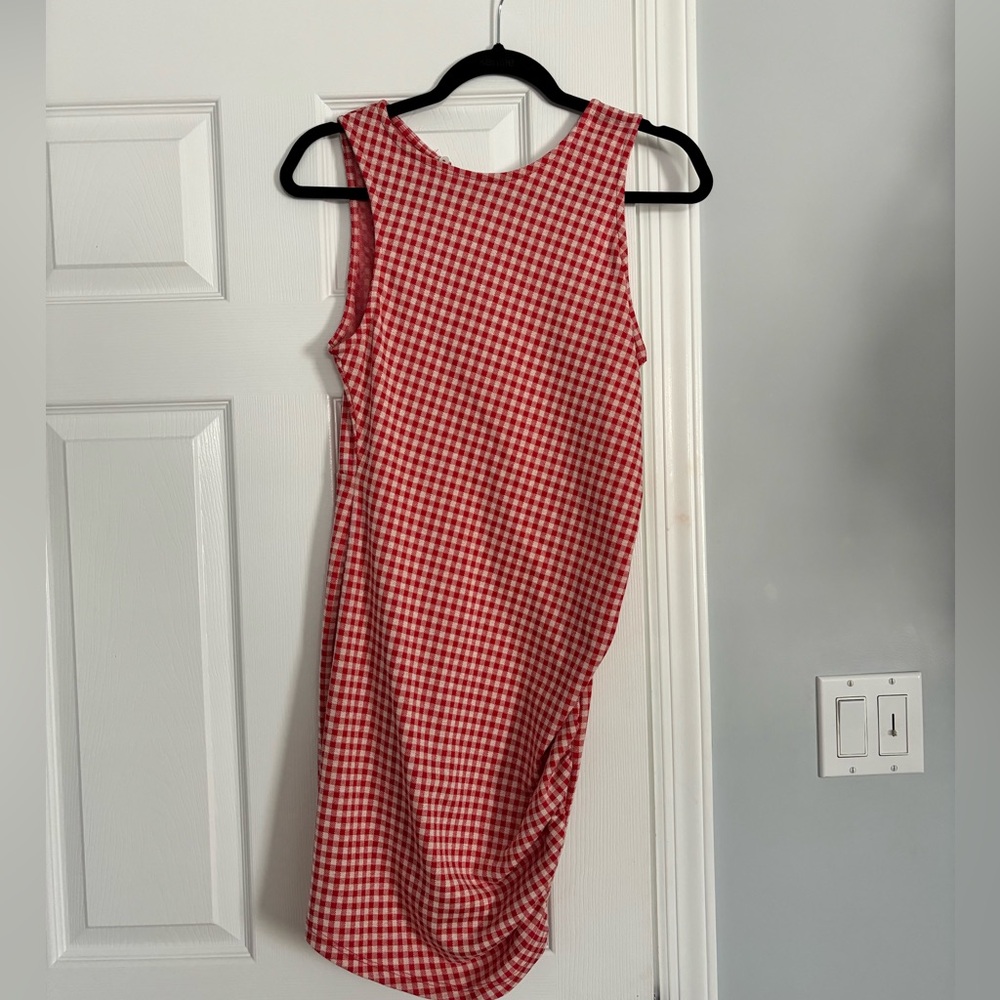 Gingham mini dress